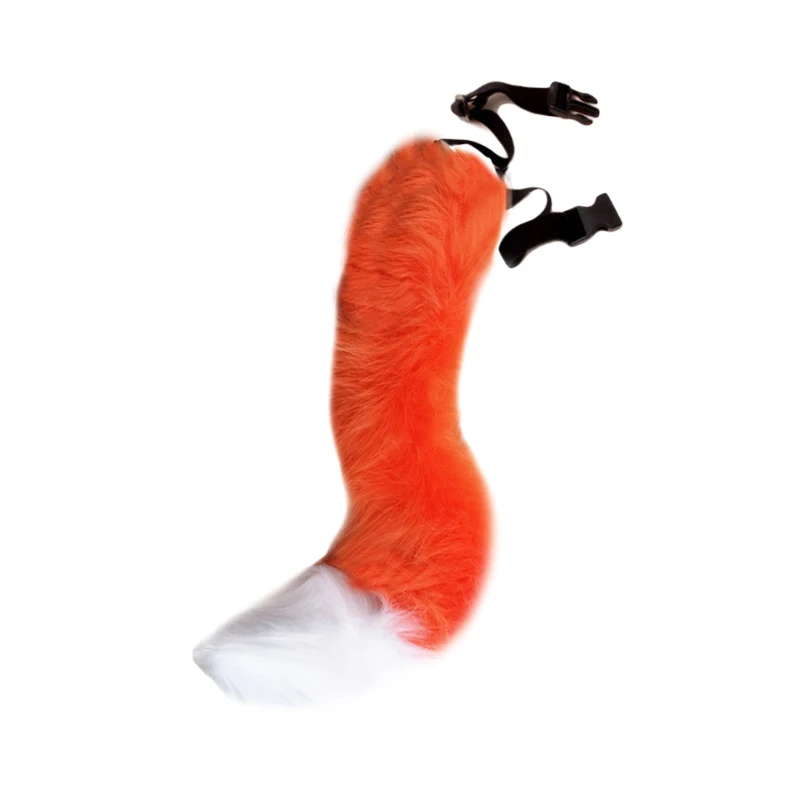 orange JUNBOON, искусственный мех, хвост для взрослых/подростков, косплей, лисий хвост, костюм для вечеринки на Хэллоуин - Цвет: orange