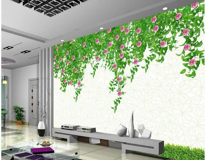 

3D wallpaper 2015 New non-woven Mr. Green, pure and fresh and fashion high-definition TV setting wall decoration wallpaper