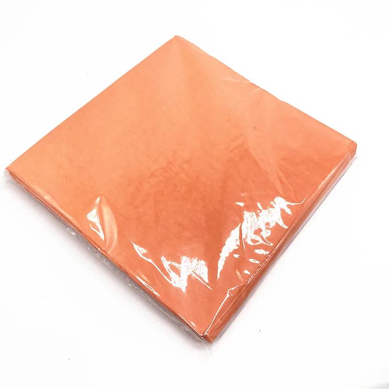 20pcs/lot Orange napkins orange theme birthday wedding party decorations plain color towels pure tissues | Дом и сад
