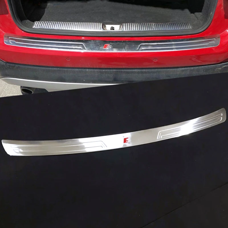 Для Audi Q2 Sline Логотип из нержавеющей стали внутренний Outter задний бампер Защитная Накладка автомобильные аксессуары
