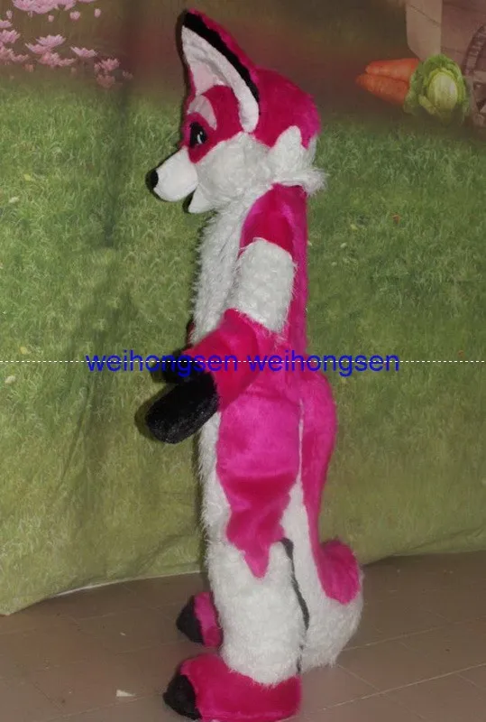 Сделайте Роскошные плюш EVA Материал шлем красный костюм лисы-маскота мультфильм