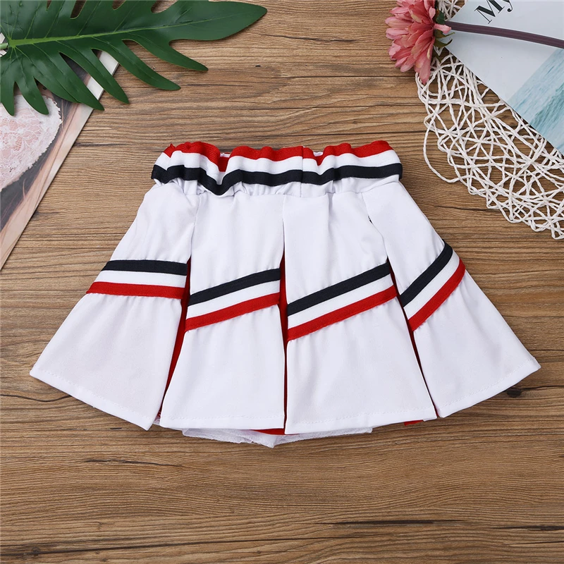 IIXPIN/Детский костюм черлидера для девочек топы без рукавов с аппликацией в виде