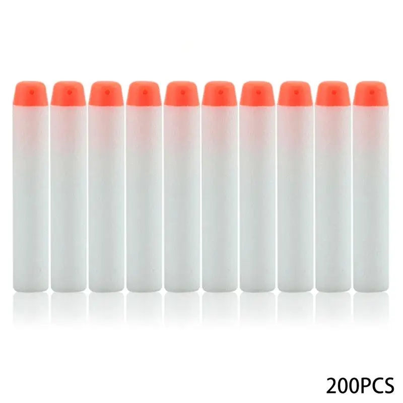 200PCS 100/200/300 штук люминесцентных для Nerf пулями, мягкими дырочку головы 7,2 см заправка световой игрушка дартс для Nerf малыш Детский подарок - Цвет: 200PCS