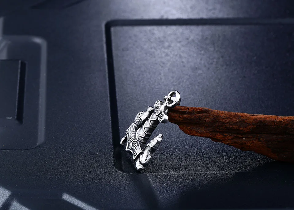 Байер 316L нержавеющая Викинг норвежский Odin Thors Mjolnir молоток Мужская подвеска с символикой Тора ожерелье оригинальное животное Викинг ювелирные изделия кулон