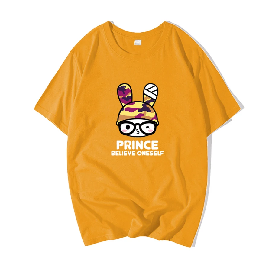 Повседневная футболка с кроликом из мультфильма для женщин женская Harajuku Мужская