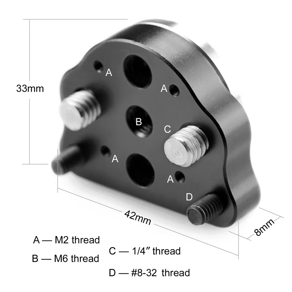 Стандартное Крепление Розетки SmallRig Arri (Диаметр 31 8 мм) с резьбовыми отверстиями 1/4