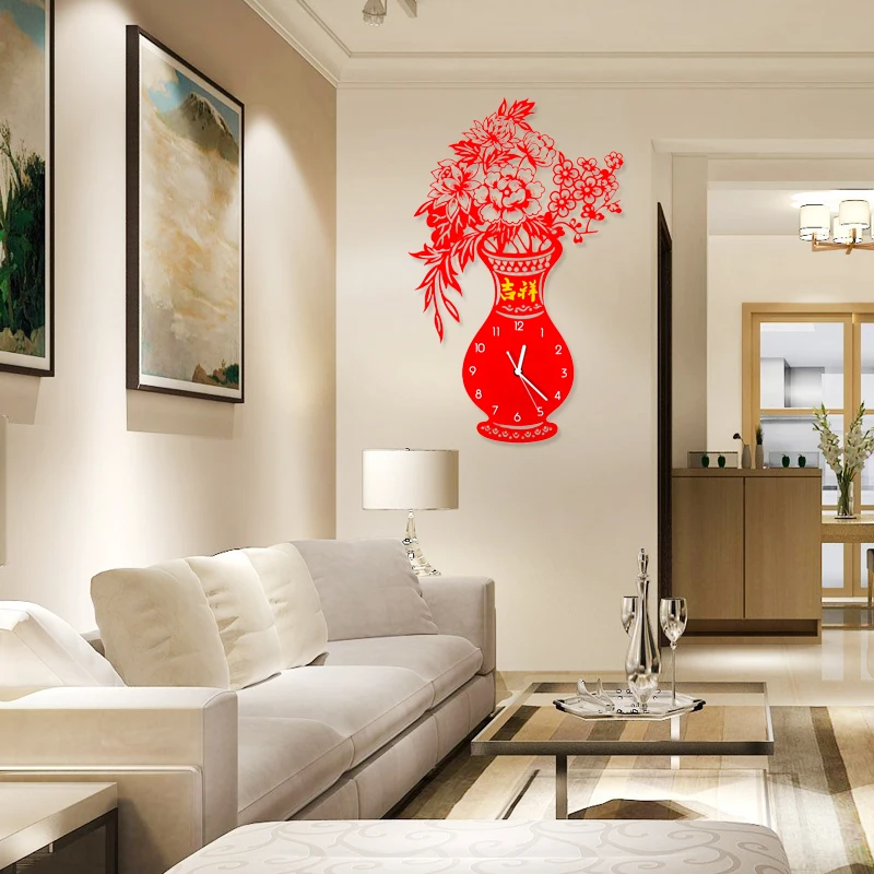 The beauty of Chinese art Sata watch clock quartz mute modern decorative personality living room watches Decor | Дом и сад