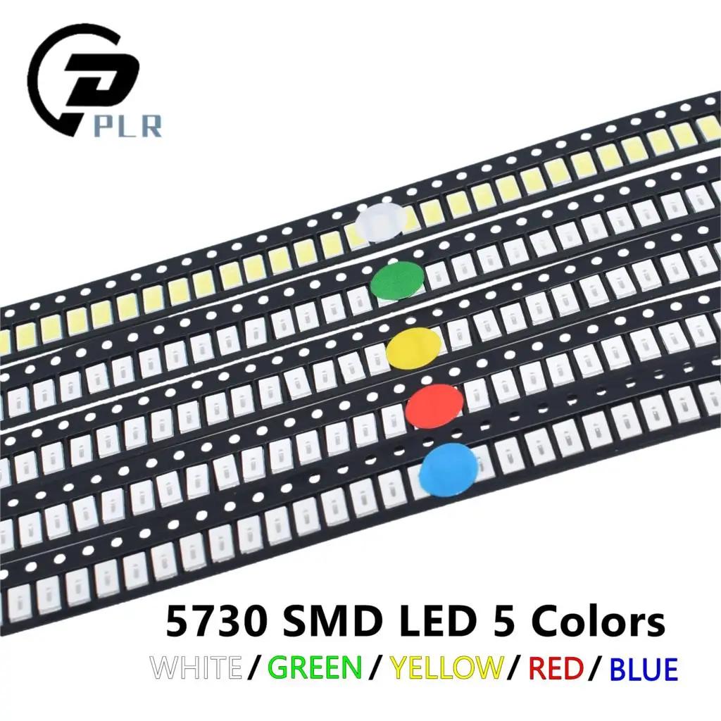 100 шт 5630/5730-CW/WW 0 5 W-150Ma 50-55lm теплый белый красный зеленый синий желтый светильник SMD