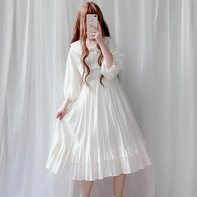 Женское платье с вышивкой Lori Mori Girl свободное пышными рукавами для отдыха