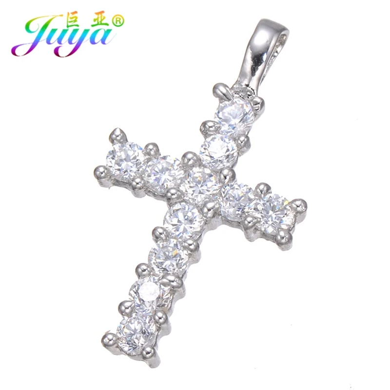 Христианская религиозная бижутерия ручной работы Золотой/Крест из розового