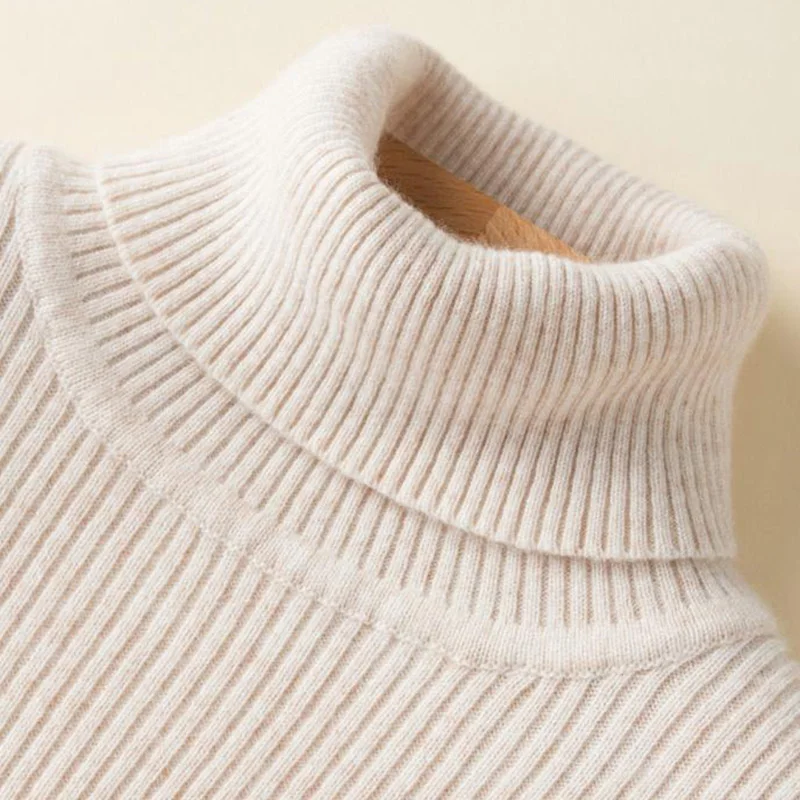

JECH Sweater Women Winter Turtleneck Wool Solid Women Pullovers Slim Korean Long Sleeve Pullovers Knitted Fashion Sweaters