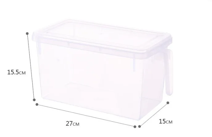1PC New Refrigerator Food Storage Cassette with Handle Clear Plastic Grain Box for Fruits and Vegetables LF 139 | Дом и сад