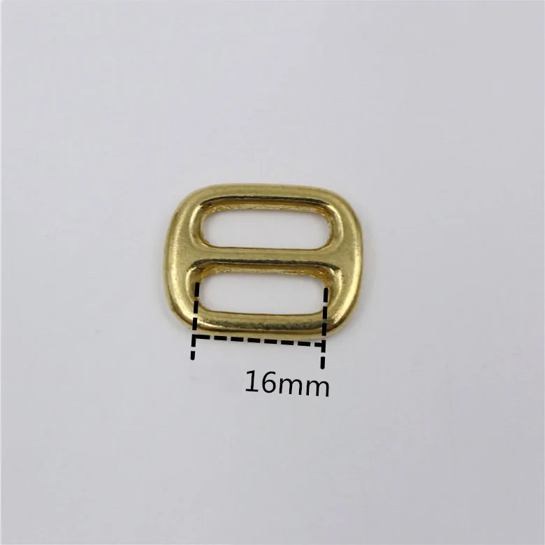 4pcs Meetee Solid Brass Tri-ring Slide Adjustable Buckle 13/16/20/25/32/38/50mm Backpack Webbing Straps Bag Sewing Accessories - Цвет: 16mm