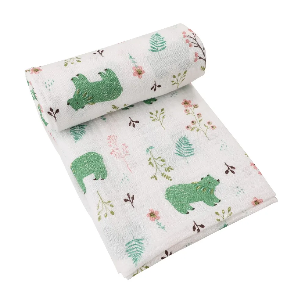 Egmaoaby хлопок, фламинго, роза, принт, муслин, детское одеяло s, постельные принадлежности, детское Пеленальное полотенце для пеленки для новорожденных, одеяло - Цвет: SMA0013