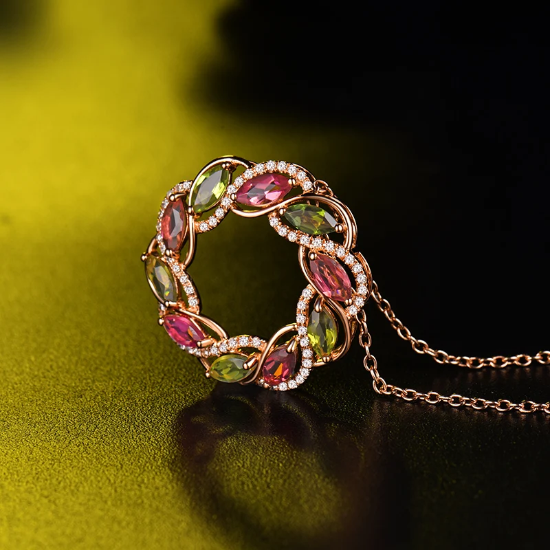 Цепочка с подвеской из натурального розового золота 18 К | Украшения и аксессуары