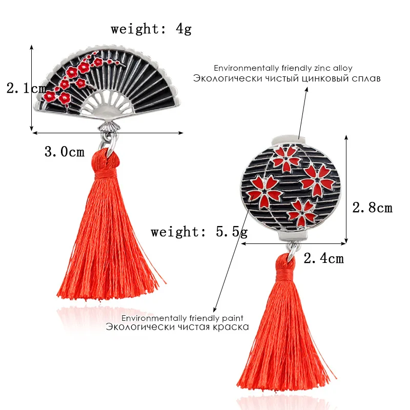 Модная металлическая эмалированная брошь в стиле ретро с подвеской виде