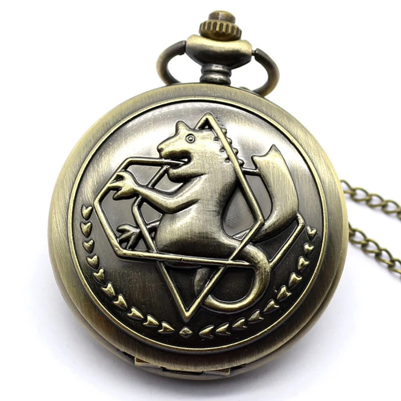 Высокое качество Full Metal Alchemist серебряные часы кулон Для мужчин кварцевые карманные часы Японии аниме Цепочки и ожерелья дети мальчик часы мужские подарок
