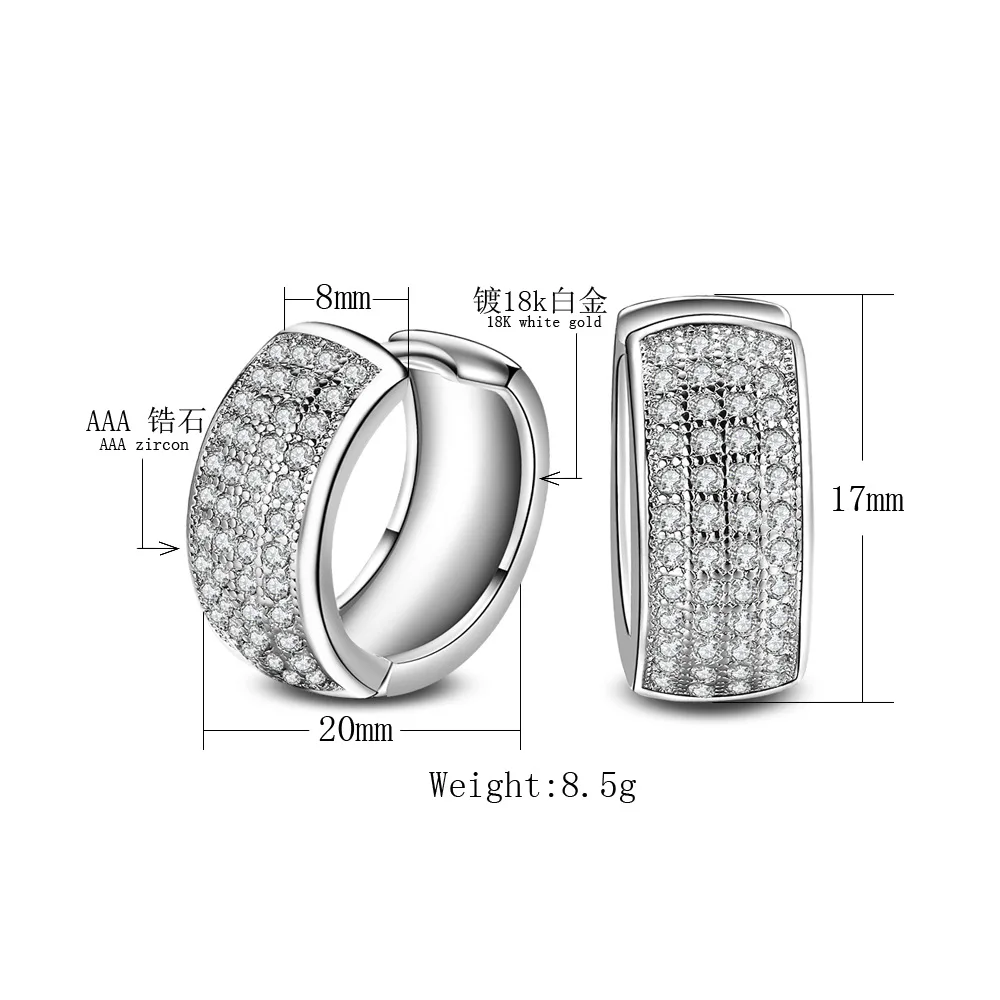 AAA Zircon hoop Earrings For Women Earring Earings Silver color Jewelry Earing Brincos Brinco Oorbellen Pendientes | Украшения и