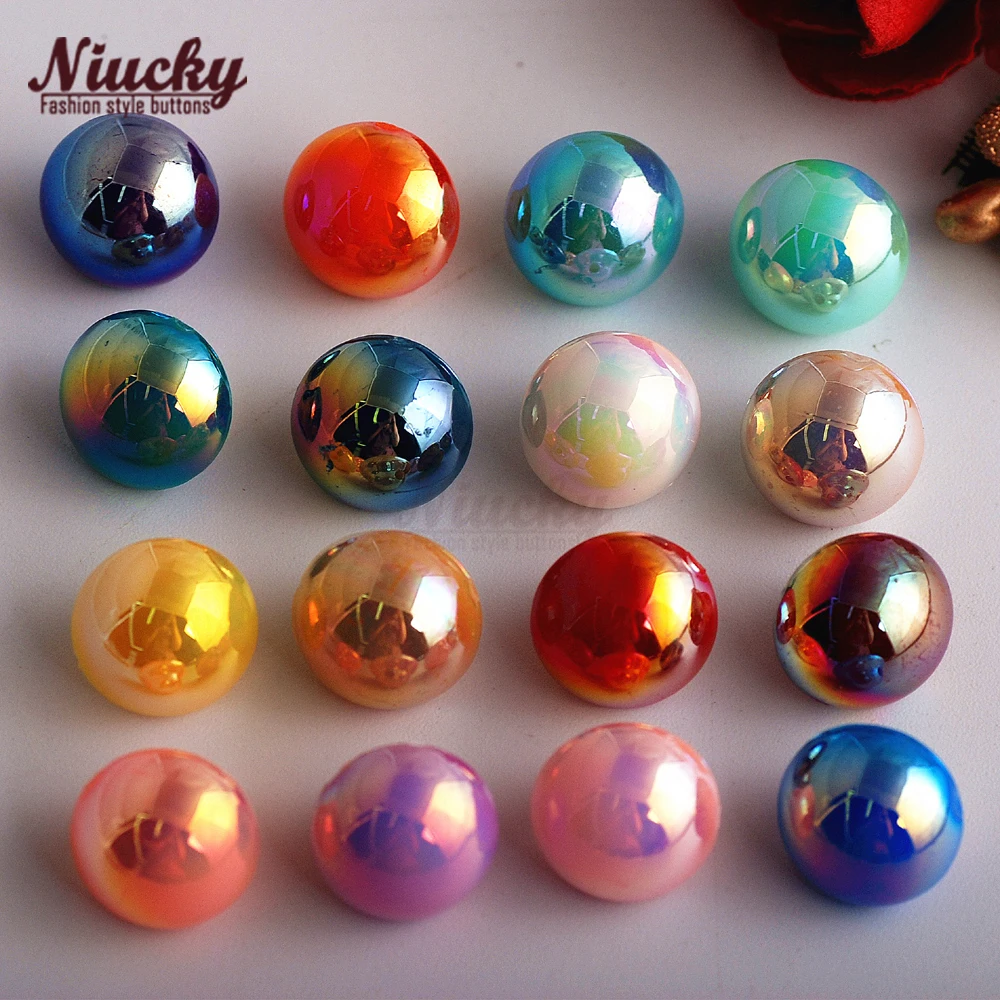 Niucky 11 мм Красочные тайваньские акриловые швейные пуговицы Высокое качество