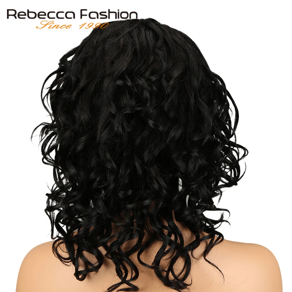 Волосы Rebecca черные волнистые перуанские свободные|Парики на частичной сетке| |