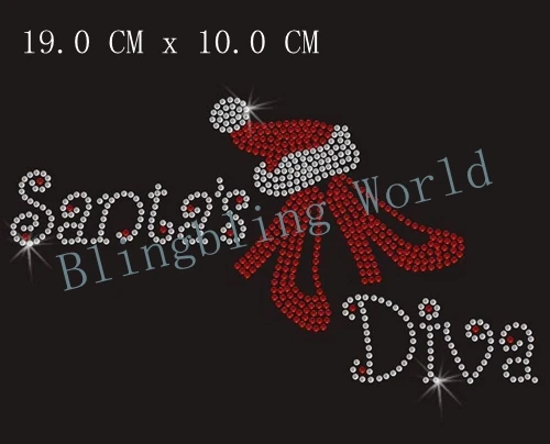 YX Бесплатная доставка Рождественский дизайн santas diva с горячим фиксацией со