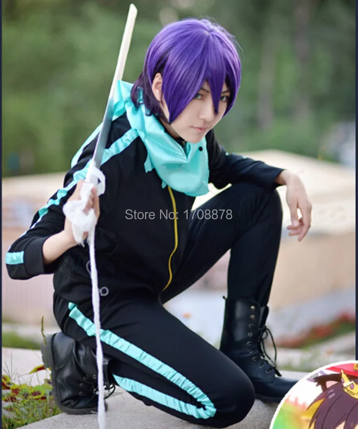 Аниме Noragami Yato косплей костюм унисекс куртка повседневная спортивная одежда весь набор(пальто+ брюки+ шарф