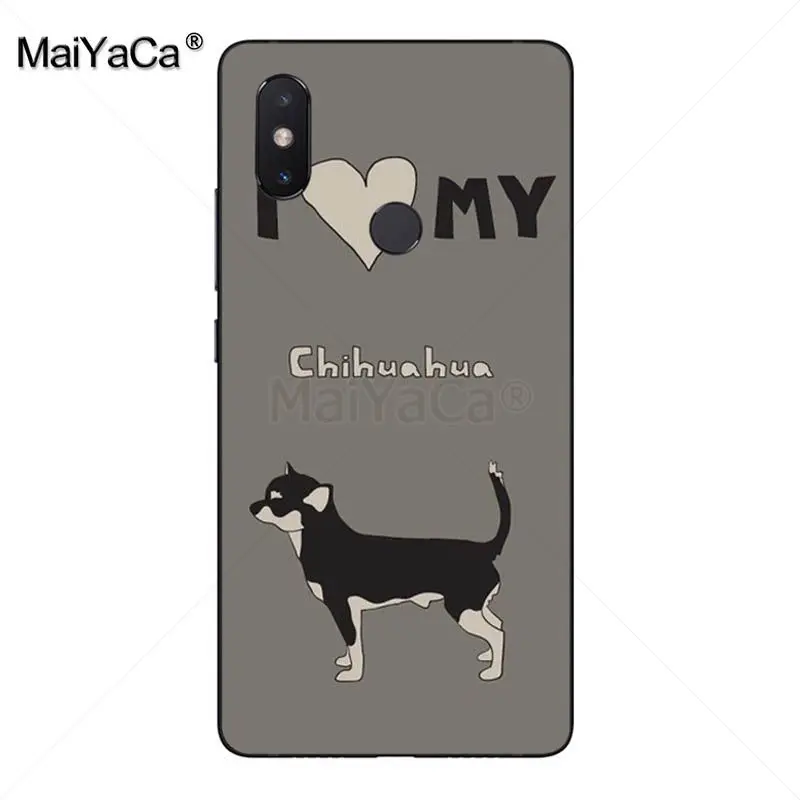 Мягкий ТПУ чехол для телефона MaiYaCa I Love My Chihuahua Dog Pug с рисунком из мультфильма xiaomi mi