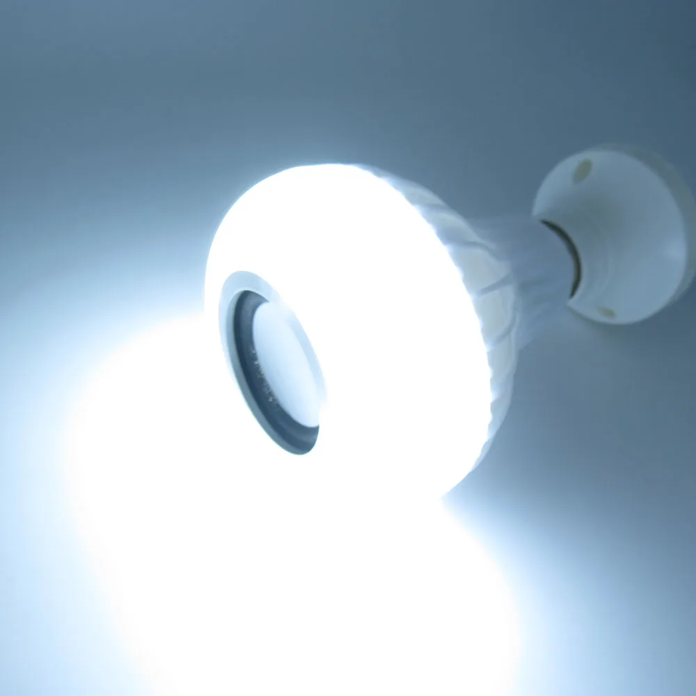 Беспроводной bluetooth динамик E27 светодиодный RGB музыкальный лампочка лампа умный RGBW