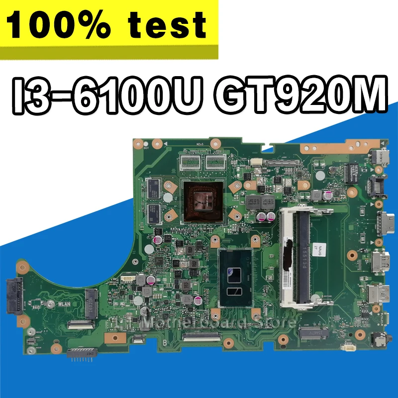 X756UJ материнская плата для ноутбука For Asus X756U X756UWK X756UX X756UB X756UV I3 6100U GT920M/2GB DDR3 слот