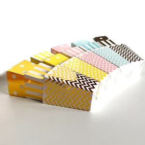 24 шт.лот, Свадебный декор, мини-коробки для попкорна, в горошек, в полоску, для сладостей, бумажные мешочки для добычи