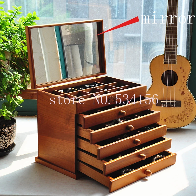 Деревянная шкатулка для ювелирных изделий улучшенная версия Подарочная витрина