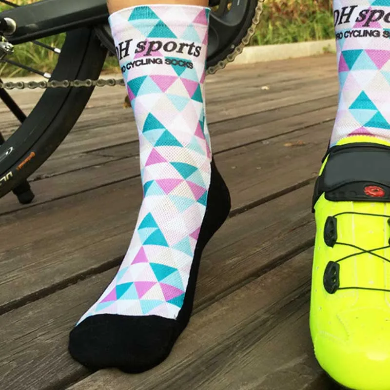 New Arrivals Professional Breathable Printing MTB Bike Bicycle Cotton Socks Outdoor Sports Cycling Parts calcetines ciclismo|Носки для