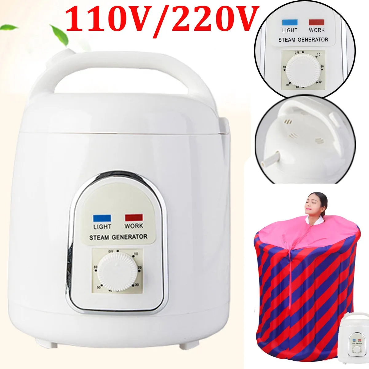

Home Steam Generator Capacity 1.8L Steamer Pot Spa for portable steam sauna spa Relaxes tired
