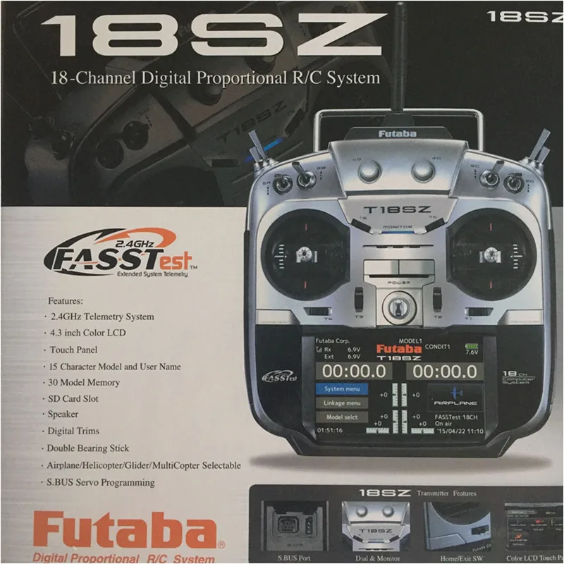 Оригинальный вертолет Futaba 18SZ 18 канальный пульт дистанционного управления с 2 4 Ghz
