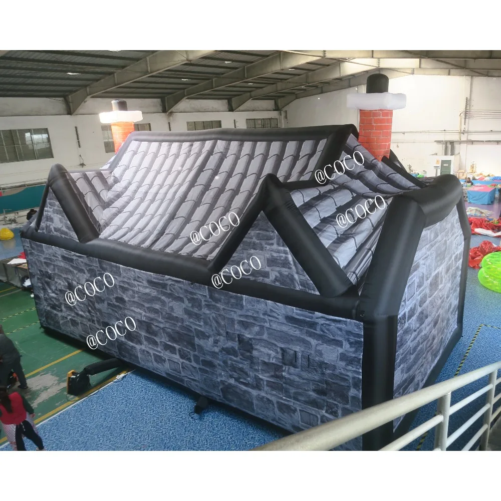 Бесплатная доставка воздуха на дверь! 10x5x5 м черный пользовательские надувные