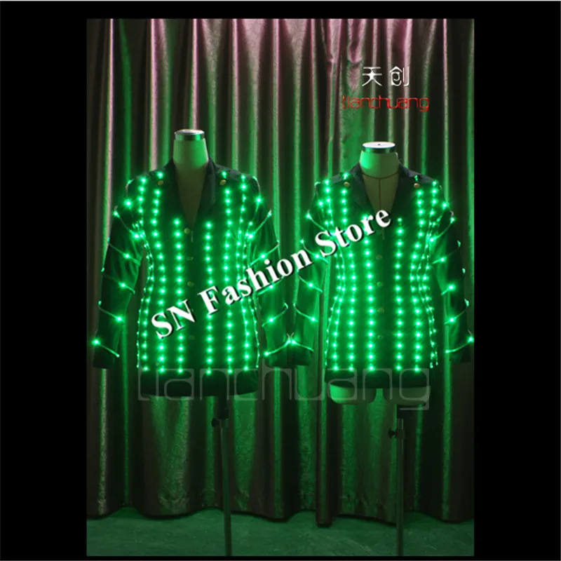 Светодиодная светящаяся мужская куртка для бальных танцев TC 101|costume led|party ledled party |
