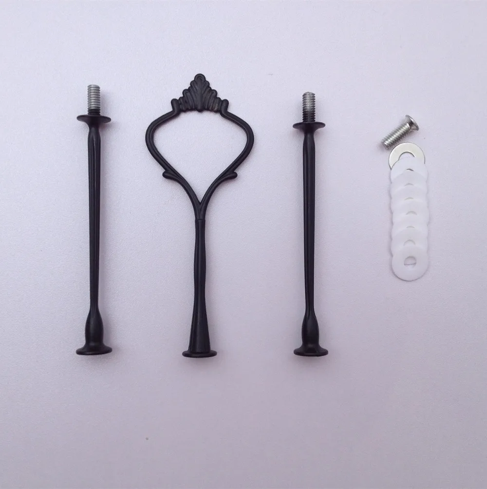 10 комплектов 3 уровневая стойка с ручкой для тарелок торта корона фитинг стержень