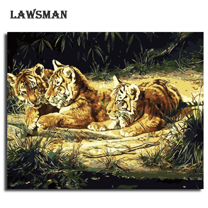 LAWSMAN framelsee diy картина маслом по номеру расписанную холст для живописи Главная