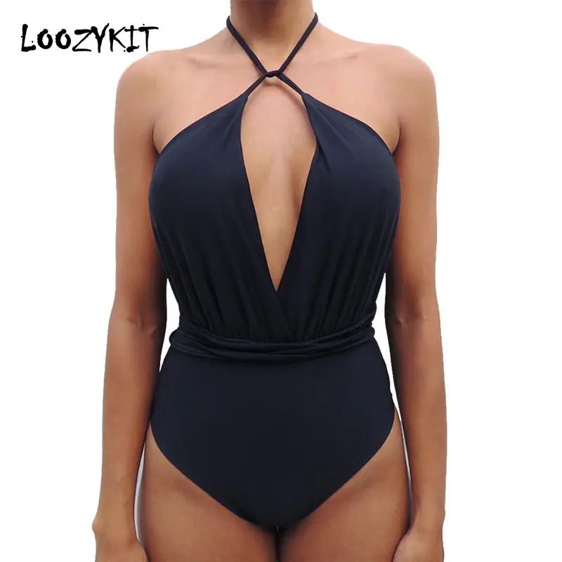 LOOZYKIT 2019 женский сексуальный купальник с открытой спиной и цифровой печатью