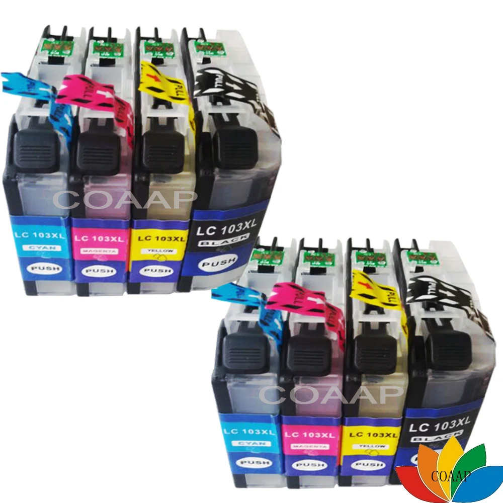 

8 COMPATIBLE LC 103 INK CARTRIDGE FOR BROTHER MFC J4710DW J475DW J650DW J6520DW J6720DW J6920DW J870DW J875DW