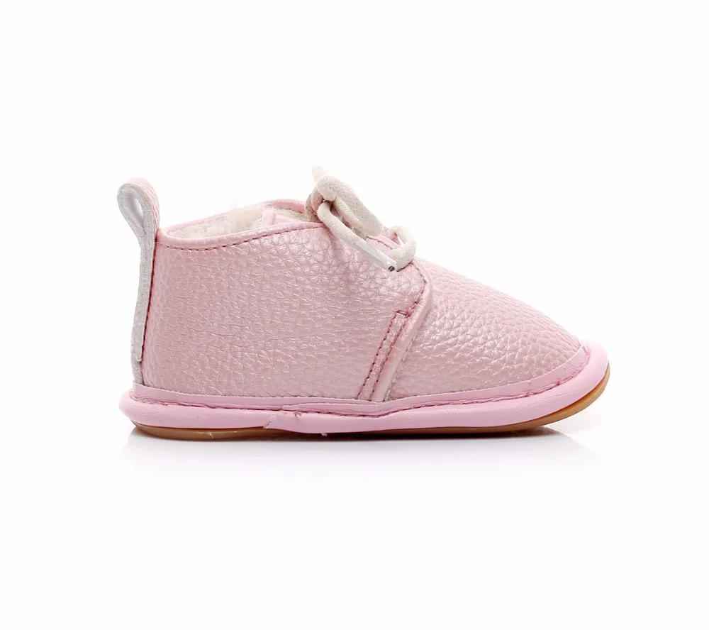 VIP Dropshiping lace up floral printing baby moccasins super warm PU leather fur winter baby shoes toddler girls boys snow boots