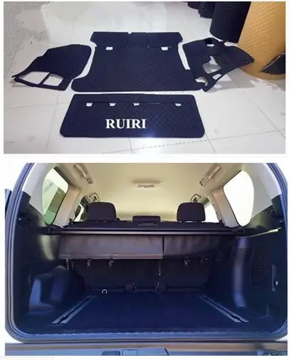 

Full set car trunk mats + Back door mat for Toyota Land Cruiser Prado 150 2019 5 seats waterproof boot carpets cargo liner mats