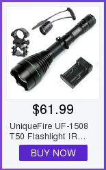 UniqueFire тактический светодиодный фонарик 1508 T67 IR 940NM Zoom инфракрасный фонарь для охоты факел с XRE красный свет держатель лампы