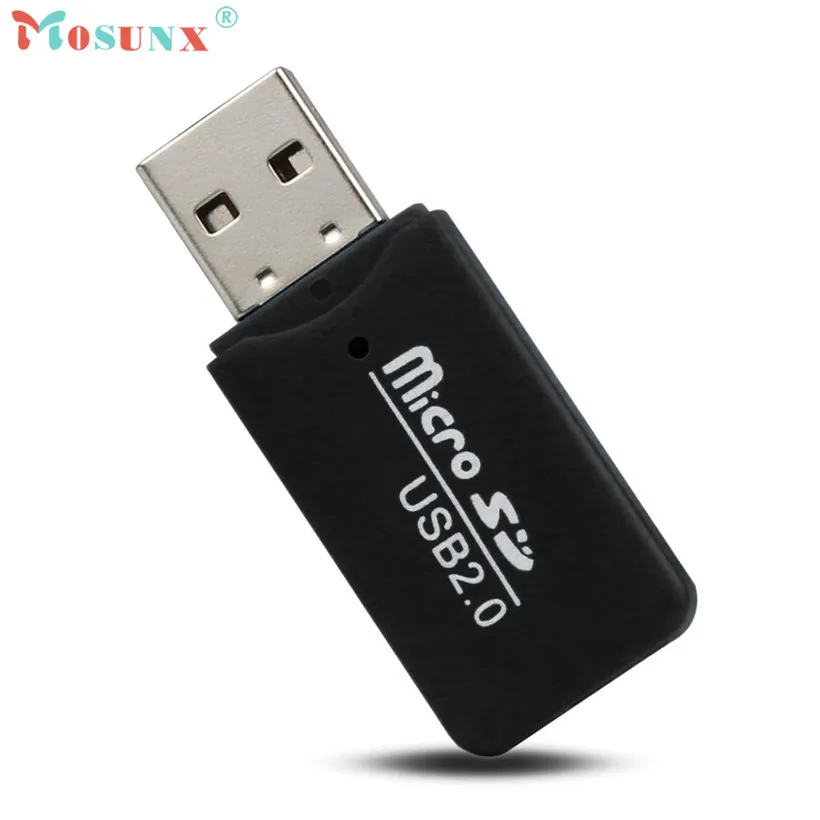 Mosunx Расширенный считыватель карт памяти мини адаптер Высокое качество USB 2,0 SD SDHC TF Flash для ноутбука 1 шт