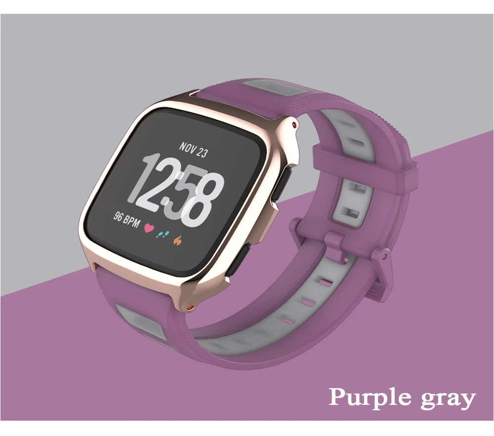Mijobs силиконовый браслет защитный чехол для Fitbit Versa Lite умные наручные часы ремешок для Fitbit Versa Ремешок Браслет