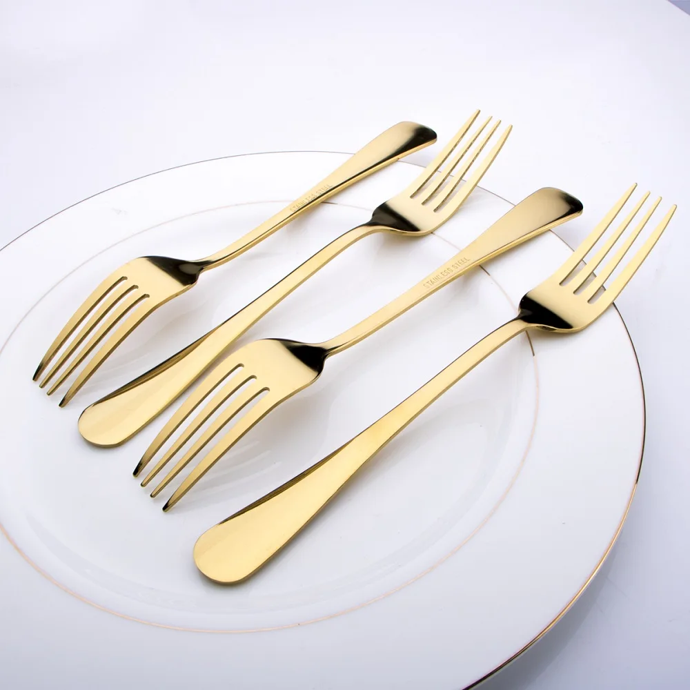Berglander 6 шт./компл. Роскошные Золотой десерт Вилы Столовые приборы комплект