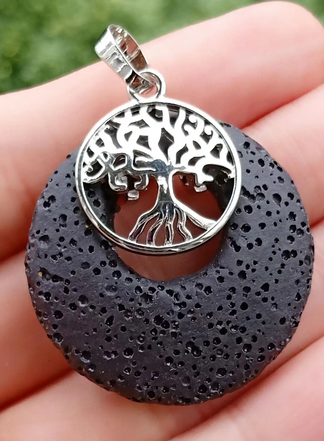 Вулкано лава подвеска бисер дерево жизни Круглый Пончик энергии рейки