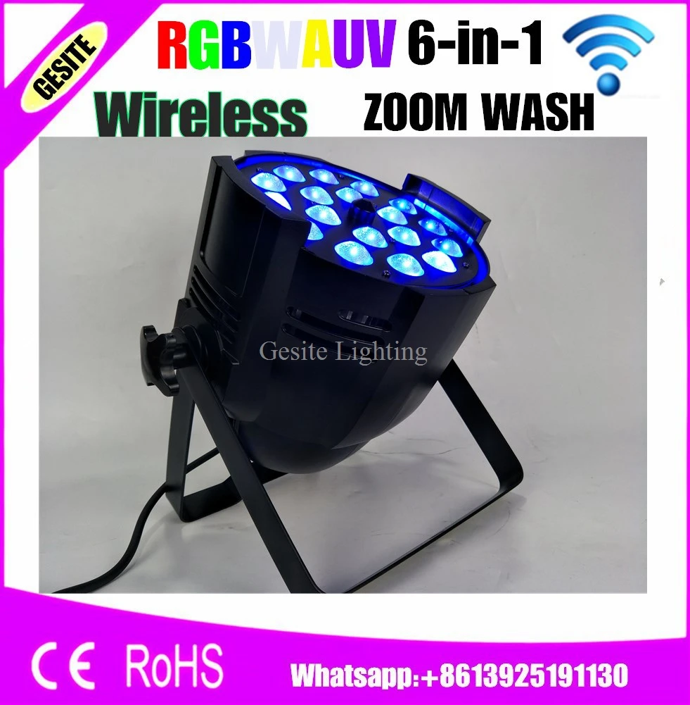 4 шт./лот Беспроводное управление zoom RGBWA LED par can 18x18 Вт 6 в 1 led light | Лампы и освещение