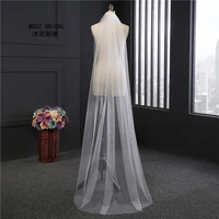 2020 cheap 2m cut edge white long bridal veils one layer cheap comb 1t wedding veils with comb