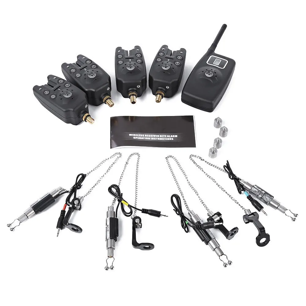 JY 19 SW беспроводной цифровой LED Рыбалка сигнализации оповещения комплект 4 укус